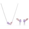 Conjunto Ariana Grande X Swarovski con cortes variados, multicolor, chapado en rodio Conjunto Ariana Grande X Swarovski con cortes variados, multicolor, chapado en rodio