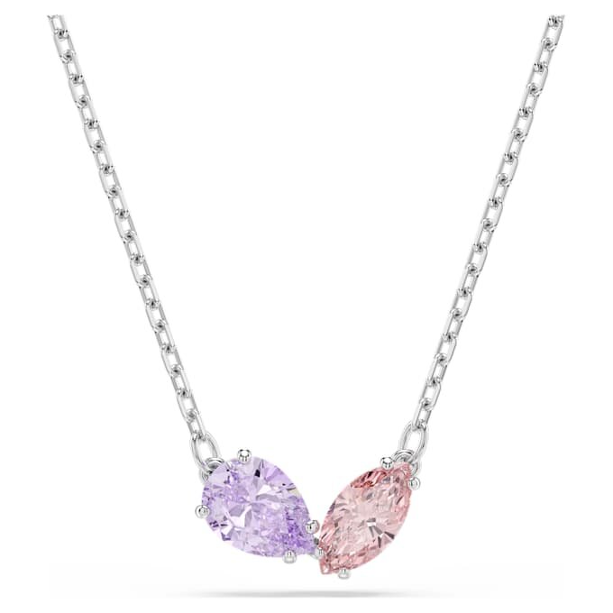 Conjunto Ariana Grande X Swarovski con cortes variados, multicolor, chapado en rodio Conjunto Ariana Grande X Swarovski con cortes variados, multicolor, chapado en rodio