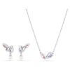 Conjunto Ariana Grande X Swarovski con cortes variados, multicolor, chapado en rodio Conjunto Ariana Grande X Swarovski con cortes variados, multicolor, chapado en rodio