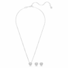 Conjunto Ariana Grande x Swarovski: cortes variados, corazón, blanco, chapado en rodio Conjunto Ariana Grande x Swarovski: cortes variados, corazón, blanco, chapado en rodio