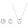 Conjunto Ariana Grande x Swarovski: cortes variados, corazón, blanco, chapado en rodio Conjunto Ariana Grande x Swarovski: cortes variados, corazón, blanco, chapado en rodio
