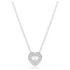 Conjunto Ariana Grande x Swarovski: cortes variados, corazón, blanco, chapado en rodio Conjunto Ariana Grande x Swarovski: cortes variados, corazón, blanco, chapado en rodio