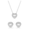 Conjunto Ariana Grande x Swarovski: cortes variados, corazón, blanco, chapado en rodio Conjunto Ariana Grande x Swarovski: cortes variados, corazón, blanco, chapado en rodio