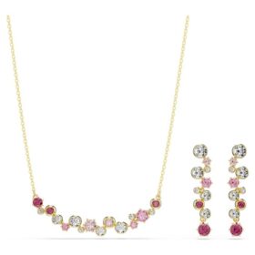 Conjunto Constella con cortes variados, multicolor, chapado en tono dorado Conjunto Constella con cortes variados, multicolor, chapado en tono dorado