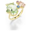 Conjunto de anillos Gema (3), cortes variados, multicolor, chapado en tono dorado Conjunto de anillos Gema (3), cortes variados, multicolor, chapado en tono dorado