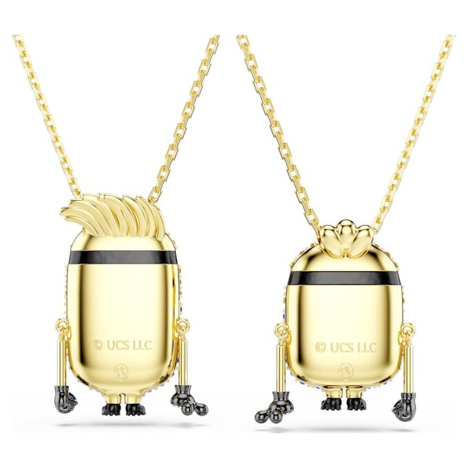 Conjunto de Minions James y Henry con pavé, multicolor, chapado en tono dorado Conjunto de Minions James y Henry con pavé, multicolor, chapado en tono dorado