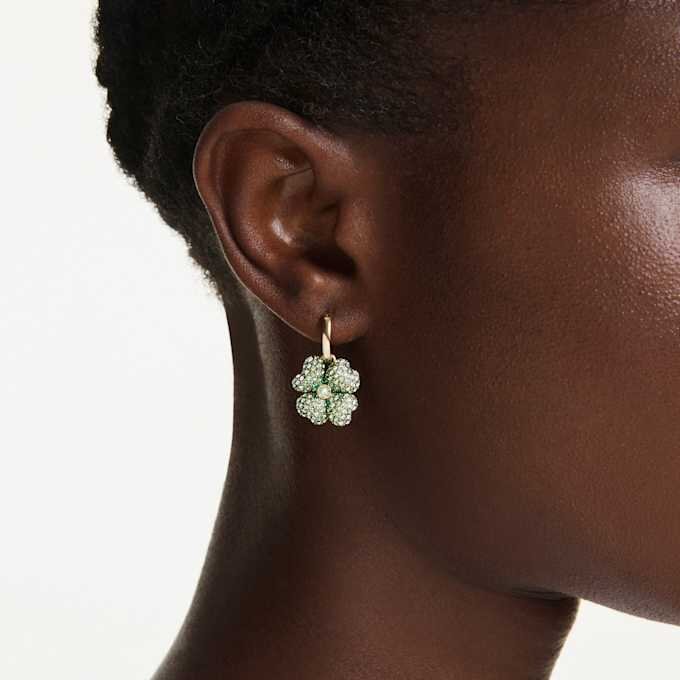 Conjunto de pendientes colgantes Idyllia (3), mariquita, trébol, fresa, multicolor, chapado en tono dorado Conjunto de pendientes colgantes Idyllia (3), mariquita, trébol, fresa, multicolor, chapado en tono dorado