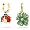 Conjunto de pendientes colgantes Idyllia (3), mariquita, trébol, fresa, multicolor, chapado en tono dorado Conjunto de pendientes colgantes Idyllia (3), mariquita, trébol, fresa, multicolor, chapado en tono dorado