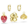 Conjunto de pendientes colgantes Idyllia (3), mariquita, trébol, fresa, multicolor, chapado en tono dorado Conjunto de pendientes colgantes Idyllia (3), mariquita, trébol, fresa, multicolor, chapado en tono dorado