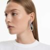 Conjunto de pendientes tipo «ear cuff» de la Colección Viena (3) Pluma, blanco, chapado en rutenio Conjunto de pendientes tipo «ear cuff» de la Colección Viena (3) Pluma, blanco, chapado en rutenio