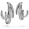 Conjunto de pendientes tipo «ear cuff» de la Colección Viena (3) Pluma, blanco, chapado en rutenio Conjunto de pendientes tipo «ear cuff» de la Colección Viena (3) Pluma, blanco, chapado en rutenio