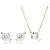 Conjunto Idyllia con cortes mixtos, corazón con flecha, chapado en tono oro blanco y rosa Conjunto Idyllia con cortes mixtos, corazón con flecha, chapado en tono oro blanco y rosa