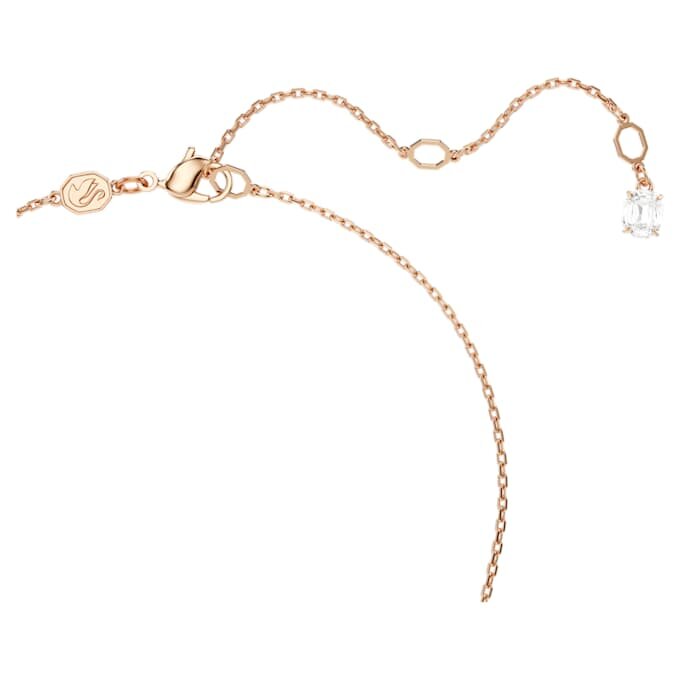 Conjunto Mesmera: corte en pera, corte octogonal, blanco, chapado en tono oro rosa Conjunto Mesmera: corte en pera, corte octogonal, blanco, chapado en tono oro rosa