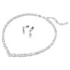 Conjunto Mesmera de cortes variados, blanco, chapado en rodio