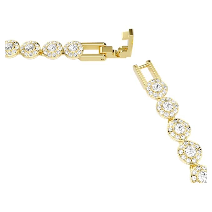Conjunto «Una Angelic» de corte redondo, blanco, chapado en tono dorado Conjunto «Una Angelic» de corte redondo, blanco, chapado en tono dorado