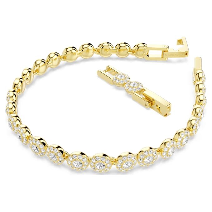 Conjunto «Una Angelic» de corte redondo, blanco, chapado en tono dorado Conjunto «Una Angelic» de corte redondo, blanco, chapado en tono dorado