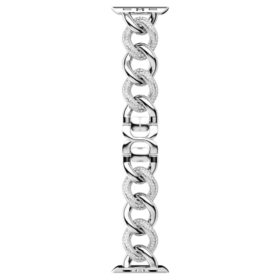 Correa de cadena para Apple Watch® de 40 mm y 41 mm, tono plateado, acero inoxidable