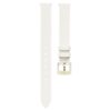 Correa de reloj de 12 mm (0,47″) de ancho, de piel, blanca, con acabado en tono oro champán Correa de reloj de 12 mm (0,47″) de ancho, de piel, blanca, con acabado en tono oro champán