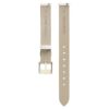 Correa de reloj de 12 mm (0,47″) de ancho, de piel, blanca, con acabado en tono oro champán Correa de reloj de 12 mm (0,47″) de ancho, de piel, blanca, con acabado en tono oro champán