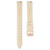 Correa de reloj de 12 mm (0,47″) de ancho, de piel, color beige, con acabado en tono oro rosa Correa de reloj de 12 mm (0,47″) de ancho, de piel, color beige, con acabado en tono oro rosa