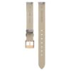 Correa de reloj de 12 mm (0,47″) de ancho, de piel, tono plateado, acabado en tono oro rosa Correa de reloj de 12 mm (0,47″) de ancho, de piel, tono plateado, acabado en tono oro rosa