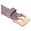 Correa de reloj de 13 mm (0,51″) de ancho, de piel, gris, con acabado en tono oro rosa Correa de reloj de 13 mm (0,51″) de ancho, de piel, gris, con acabado en tono oro rosa