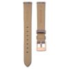 Correa de reloj de 13 mm (0,51″) de ancho, de piel, gris, con acabado en tono oro rosa Correa de reloj de 13 mm (0,51″) de ancho, de piel, gris, con acabado en tono oro rosa