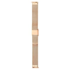 Correa de reloj de 13 mm (0,51″) de ancho, metal, tono oro rosa, acabado en tono oro rosa