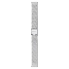 Correa de reloj de 13 mm (0,51″) de ancho, metal, tono plateado, acero inoxidable