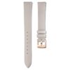 Correa de reloj de 14 mm (0,55″) de ancho, de piel, gris, con acabado en tono oro rosa Correa de reloj de 14 mm (0,55″) de ancho, de piel, gris, con acabado en tono oro rosa