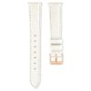 Correa de reloj de 16 mm (0,63″) de ancho, correa de piel, blanca Correa de reloj de 16 mm (0,63″) de ancho, correa de piel, blanca