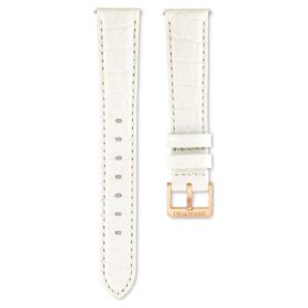 Correa de reloj de 16 mm (0,63″) de ancho, correa de piel, blanca