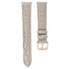 Correa de reloj de 16 mm (0,63″) de ancho, de piel con costuras, color beige, acabado en tono oro rosa Correa de reloj de 16 mm (0,63″) de ancho, de piel con costuras, color beige, acabado en tono oro rosa