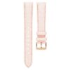 Correa de reloj de 16 mm (0,63″) de ancho, de piel con costuras, rosa, acabado en tono oro rosa Correa de reloj de 16 mm (0,63″) de ancho, de piel con costuras, rosa, acabado en tono oro rosa