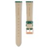 Correa de reloj de 16 mm (0,63″) de ancho, de piel con costuras, verde Correa de reloj de 16 mm (0,63″) de ancho, de piel con costuras, verde