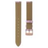 Correa de reloj de 17 mm (0,67″) de ancho, de piel con costuras, morada, con acabado en tono oro rosa Correa de reloj de 17 mm (0,67″) de ancho, de piel con costuras, morada, con acabado en tono oro rosa