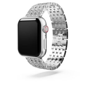 Correa Princess para Apple Watch® de 40 mm y 41 mm, tono plateado, acero inoxidable