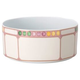 Cuenco Idyllia de porcelana, motivo de cristal, color limón, grande, multicolor