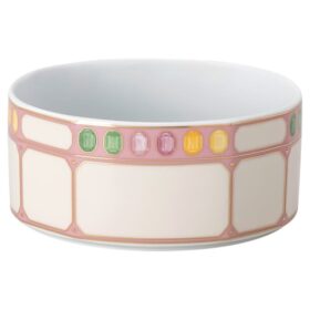 Cuenco para cereales Idyllia de porcelana, con motivo de cristal, piedras preciosas, multicolor