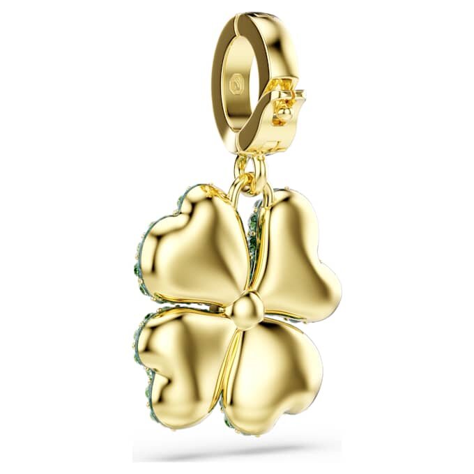 Dije de trébol Idyllia, verde, chapado en oro Dije de trébol Idyllia, verde, chapado en oro