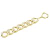 Extensor Dextera blanco, chapado en tono dorado