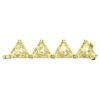 Extensor Matrix con corte triangular, amarillo, chapado en tono dorado