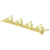 Extensor Matrix con corte triangular, amarillo, chapado en tono dorado