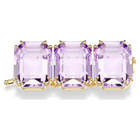 Extensor Millenia con corte octogonal, morado, chapado en tono dorado