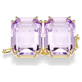Extensor Millenia con corte octogonal, morado, chapado en tono dorado