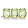 Extensor Millenia con corte octogonal, verde, chapado en tono dorado