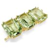 Extensor Millenia con corte octogonal, verde, chapado en tono dorado