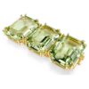 Extensor Millenia con corte octogonal, verde, chapado en tono dorado