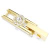 Extensor Una Angelic de corte redondo, blanco, chapado en tono dorado