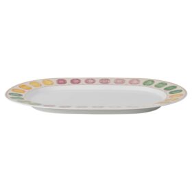 Fuente Idyllia de porcelana, motivo de cristal, piedras preciosas, grande, multicolor